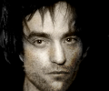 this is an edit of a photo of robert pattinson from a recent photo op, to look like the character portraits in pathologic.