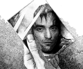 this is the aforementioned robert pattinson pathologic image edited into the album cover of the album replica by oneohtrix point never